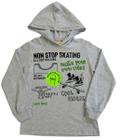 Camiseta com Capuz Menino Manga Longa Estampa Skate