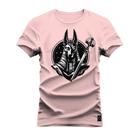 Camiseta Confortável Estampada Nexstar 100% Algodão Lobo Espada