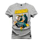 Camiseta Confortável Premium Estampada Banana Social