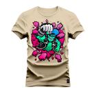 Camiseta Confortável Premium Estampada Love Monkey