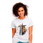 Camiseta Coragem Cristã Feminina Algodão Penteado Confortável e Inspiradora