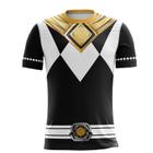 Camiseta Cosplay Uniforme Power Rangers Preto Envio Hoje