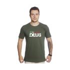 Camiseta Cristã Masculina Algodão Eu Escolho Deus Blusa Gola Redonda