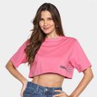 Camiseta Cropped Colcci Casual Manga Curta Feminina