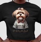 Camiseta Cropped de Algodão Lhasa apso