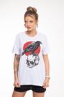 Camiseta Crow And Skull - Branco