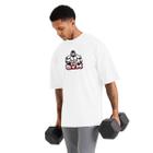 Camiseta de Algodão Masculina com Modelagem Oversized para Academia e Esportes Macaco Gym