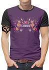 Camiseta de Carnaval PLUS SIZE Masculina Blusa Roxo