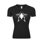 Camiseta de Compressão Feminina com Estampa de Aranha - Manga Curta para Corrida, Treino e Yoga