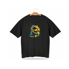 Camiseta de Crianças Oversized Infantil e Adolescente Juvenil T-Rex Colorido 2/4/6/8/10/12/14/16