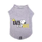 Camiseta de Inverno Snoopy Lazy Days Cinza Tamanho G - Zooz Pets