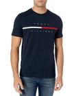 Camiseta de manga curta com logotipo Tommy Hilfiger para homens - azul