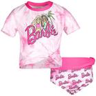 Camiseta de natação de mangas curtas estilo rash guard para meninas Barbie S