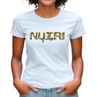 Camiseta de nutrição babylook feminina plus size tshirt profissão tema estampa frutas