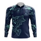 Camiseta de Pesca Infantil Esportiva JP Fishing Proteção Solar FPS UV30+ Verde