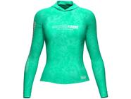 Camiseta de Pesca Mar Negro X Protetion Sublimada Com Capuz Feminina Proteção Solar 50 UV - Green