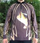 Camiseta de Pesca Marrom Camuflado - FPS 50 + UV - Ref. 77 - Masculino - Rosset