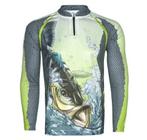 Camiseta De Pesca Proteção Solar Uv King Kff22 Tucunaré