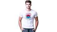 Camiseta de Poliester Branca Personalizada Novembro Azul