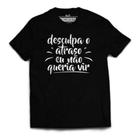 Camiseta Desculpe O atraso Não Queria Vir Meme