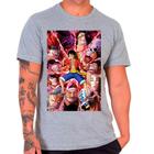 Camiseta desenho anime one pieces cinza masculina03