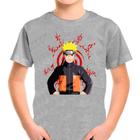 Camiseta Desenho Naruto Anime Cinza Infantil01