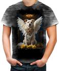 Camiseta Desgaste Anjo Canino Cão Angelical 2