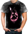 Camiseta Desgaste Bruxa Halloween Rosa 12 - Kasubeck Store