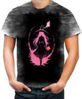 Camiseta Desgaste Bruxa Halloween Rosa Festa 11 - Kasubeck Store