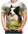 Camiseta Desgaste Cachorro Border Collie Dog Amigo Fofo 2