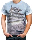 Camiseta Desgaste Castelo Japonês Samurai Ninja Japan 2