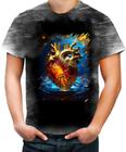 Camiseta Desgaste Coração de Ouro Líquido Gold Heart 8