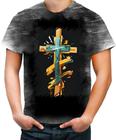 Camiseta Desgaste da Cruz de Jesus Igreja Fé 42