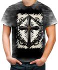 Camiseta Desgaste da Cruz de Jesus Igreja Fé 5