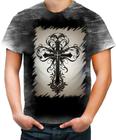 Camiseta Desgaste da Cruz de Jesus Igreja Fé 6
