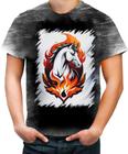 Camiseta Desgaste de Cavalo Flamejante Fire Horse 7