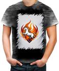 Camiseta Desgaste de Cavalo Flamejante Fire Horse 9