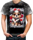 Camiseta Desgaste Dia dos Namorados Cachorrinho 16