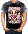 Camiseta Desgaste Dia dos Namorados Cachorrinho 24