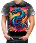 Camiseta Desgaste Dragão Chinês Lendário Mito 5