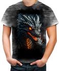 Camiseta Desgaste Dragão Dragon Chamas Infernal Fogo 5