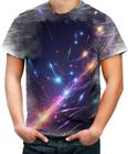 Camiseta Desgaste Estrelas Espaço Universo Galaxia 2