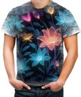 Camiseta Desgaste Flores Floral Translúcidas Neon 1