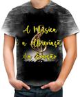 Camiseta Desgaste Frases vida sem Música Reflexões 4