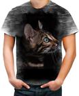 Camiseta Desgaste Gatinho Siamês Fofinho Gatos Cat 1