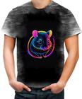 Camiseta Desgaste Hamster Neon Pet Estimação 3
