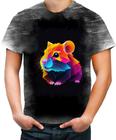 Camiseta Desgaste Hamster Neon Pet Estimação 5
