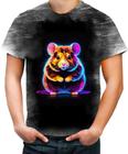 Camiseta Desgaste Hamster Neon Pet Estimação 6