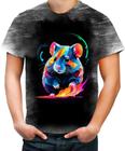 Camiseta Desgaste Hamster Neon Pet Estimação 8