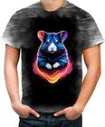 Camiseta Desgaste Hamster Neon Pet Estimação 9
